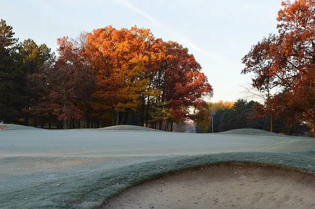 frost on the golf course