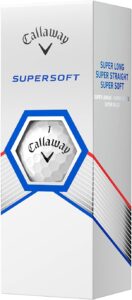 Sleeve of Callaway Golf Supersoft Golf Balls in packaging.