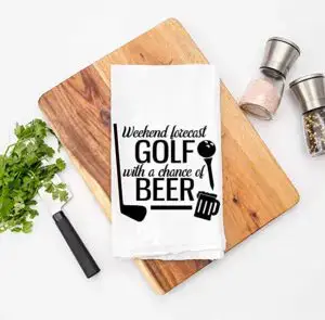 Weekend Forecast: Golf With Chance Of Beer - Engraved Stainless Steel  Tumbler, Funny Golf Gifts For Men, Funny Golfing Mug