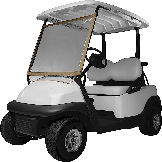 10 Best Golf Cart Accessories Upgrade Your Cart In 2024   Classic Accessories Fairway Deluxe Portable Golf Cart Windshield 