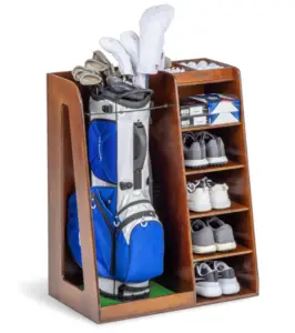 GoSports Premium Wooden Golf Bag Organizer