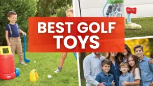 Featured image for the blog post about the "best golf toys" for all ages and family fun.