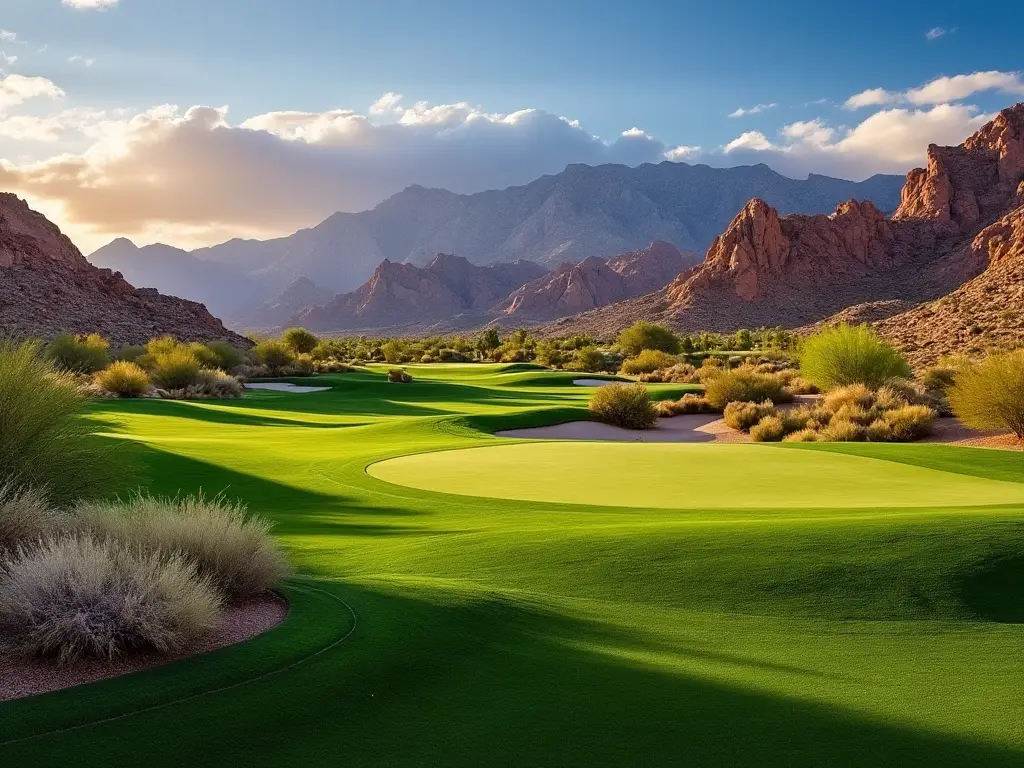 September golf course photography in the Las Vegas area desert.