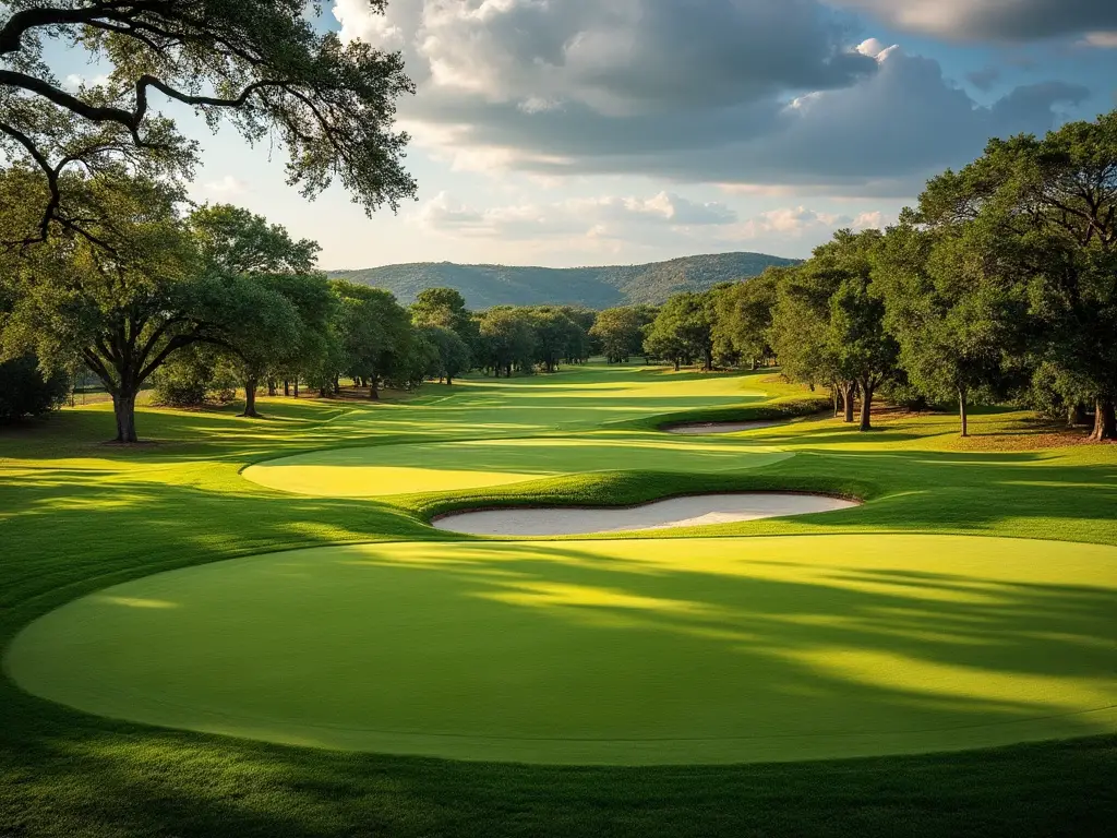 The Texas Hill Country in Autumn - Golf course photography.