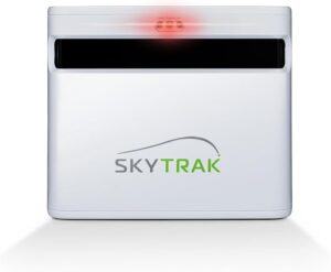 Product photography of the SkyTrak+ Launch Monitor and Golf Simulator