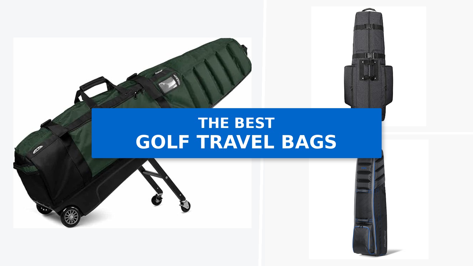 Best golf travel bags: Sun Mountain ClubGlider Meridian, CaddyDaddy Constrictor, and Bag Boy T-800