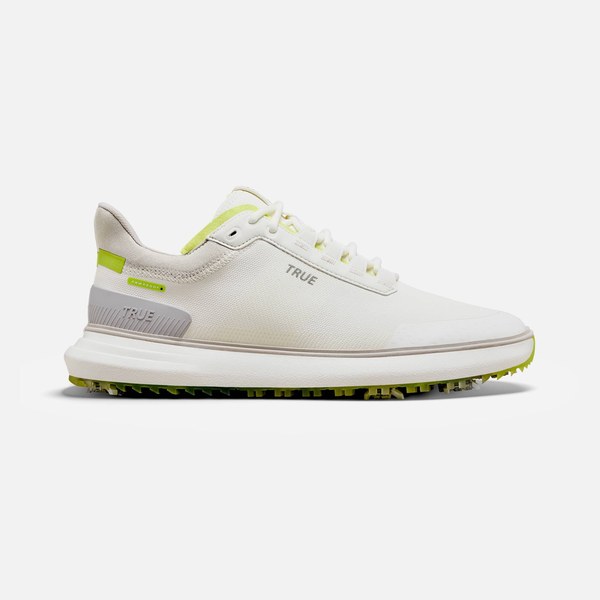 TRUE Lux² Player waterproof spiked golf shoe in glacier white