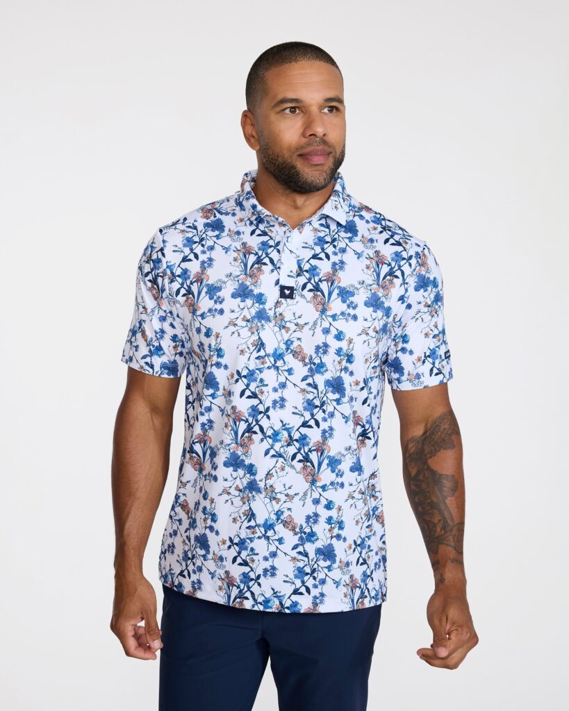 Bad Birdie Wild One Core Performance print polo