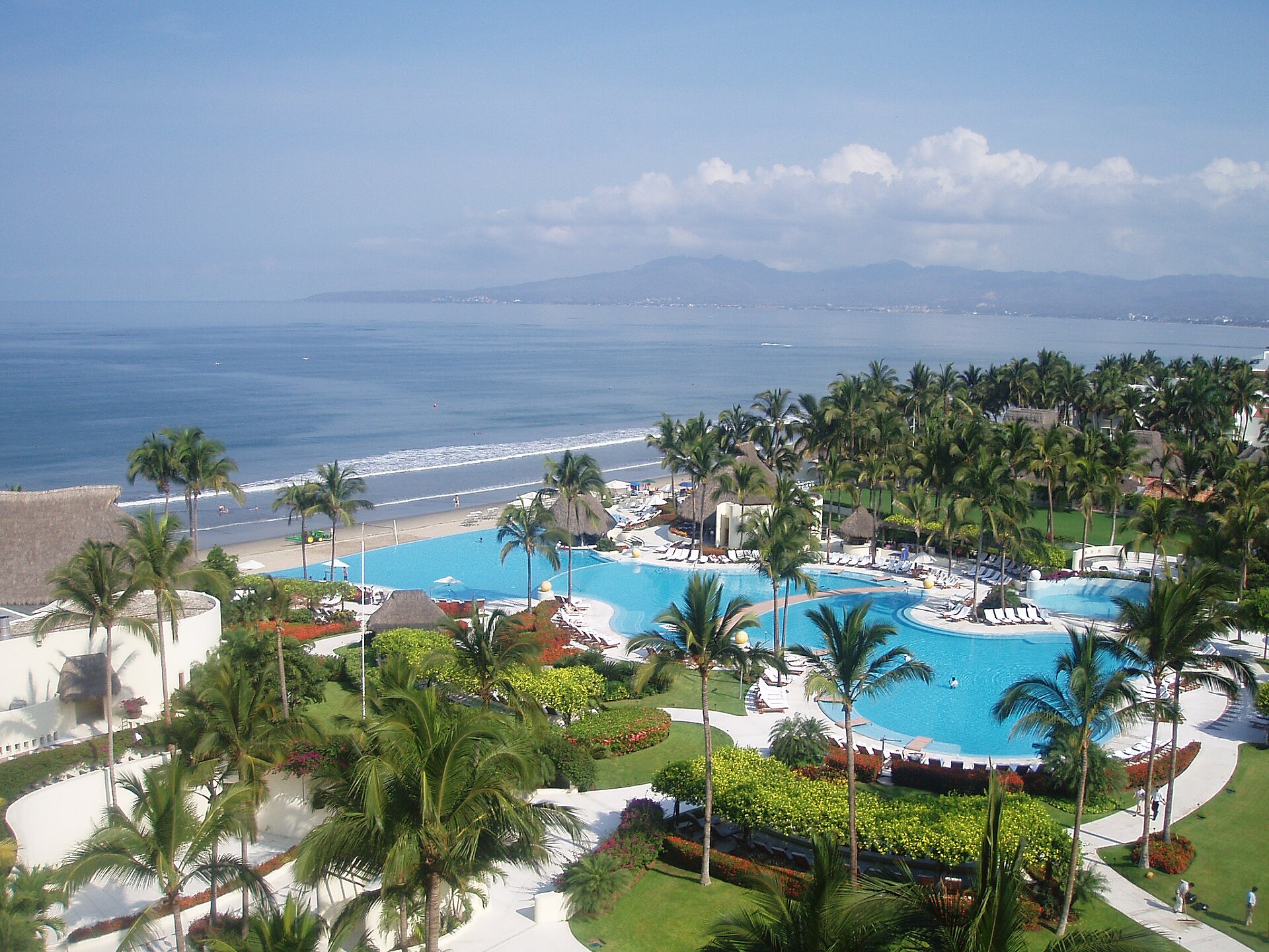 Nuevo Vallarta marina and high-rises along Banderas Bay, Riviera Nayarit, Mexico.