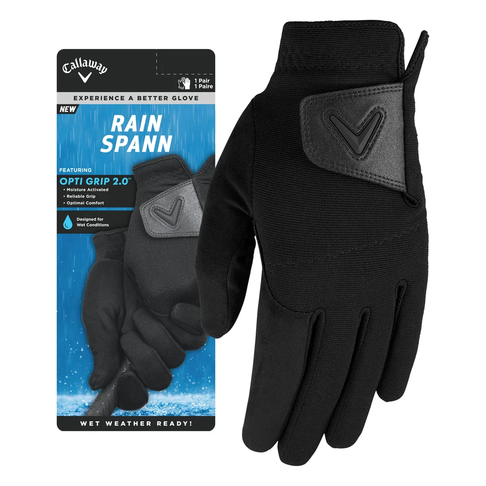 Callaway Rain Spann rain golf glove in black