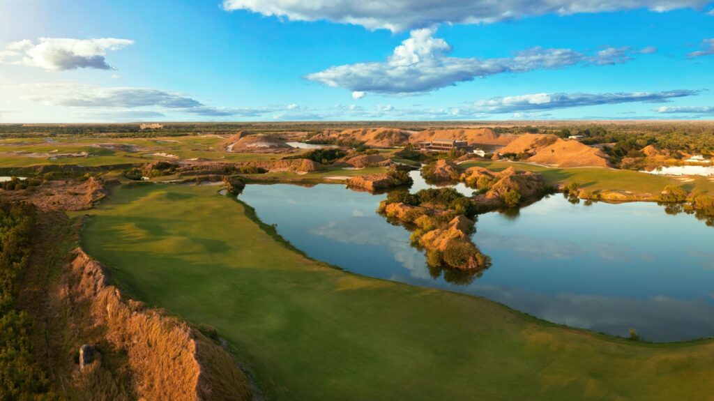 Streamsong Resort Red Course fairway and sand dunes on reclaimed phosphate land in Bowling Green, Florida