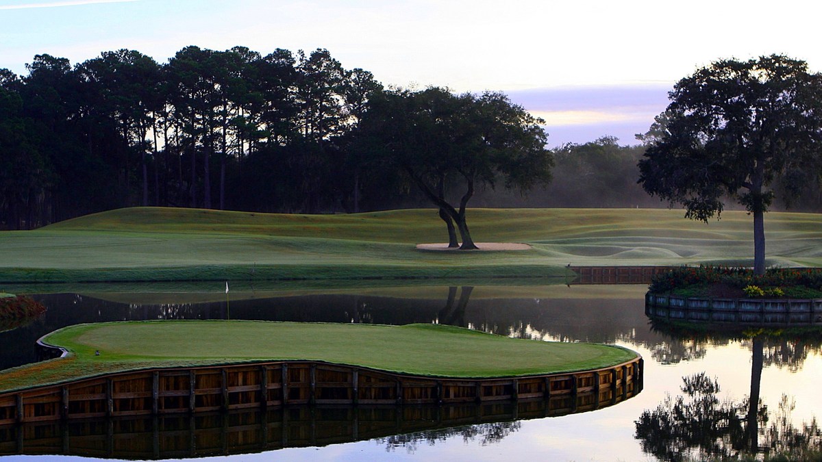 The island green on the 17th hole of the Stadium Course at TPC Sawgrass